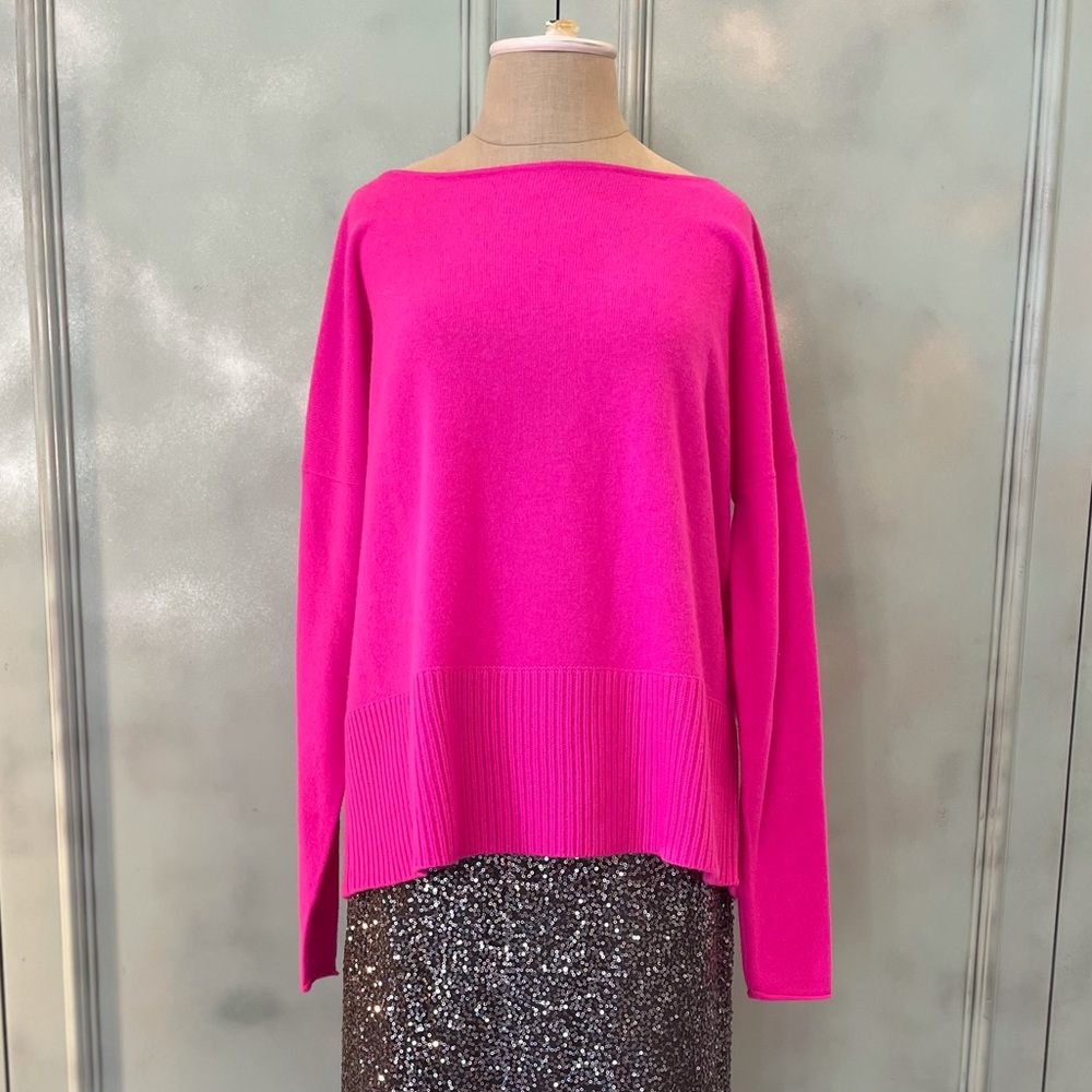 Diane vonFurstenberg Hot Pink cashmere sweater